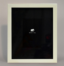 White with Black mat